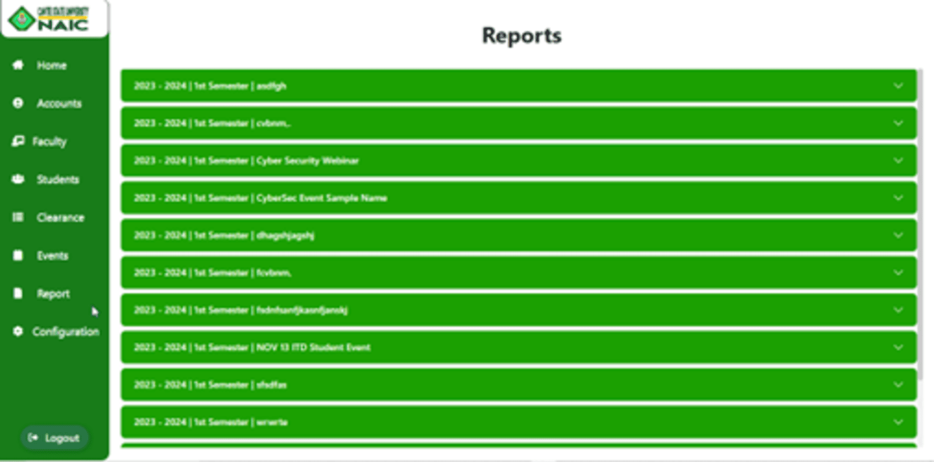 CVSU Event Reports Page